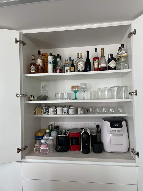 drinks station after being organised beautifully