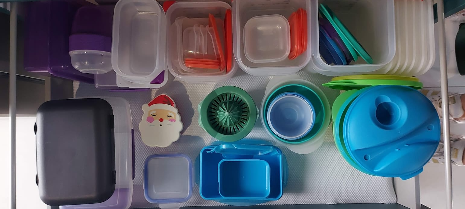 tupperware drawer after